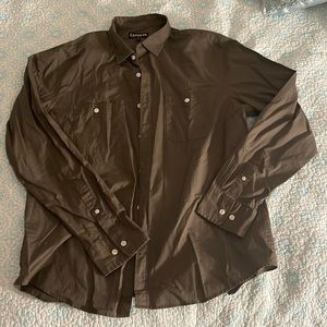 Green Express shirt men L (16-16 1/2)